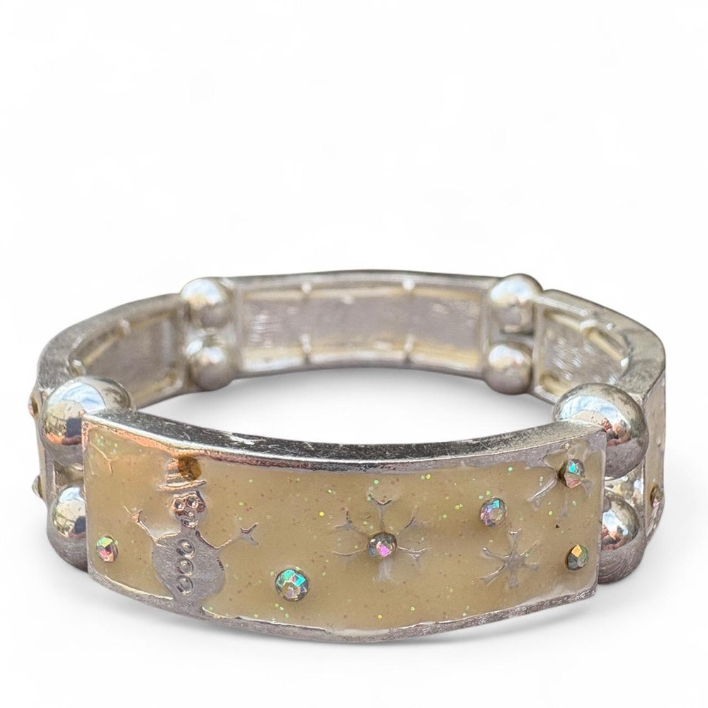 Silver Snowman Bracelet